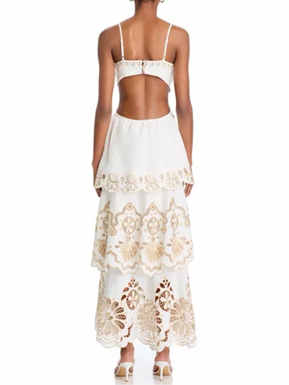 Farm Rio Off White Flower Richelie Dress - Picture 2 of 6